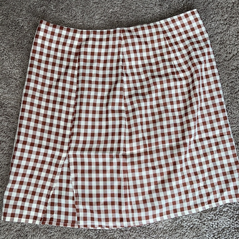 SHEIN gingham slit skirt - Picture 3 of 5